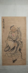 A Chinese Vertical Scroll Ink Painting of Figure on Paper