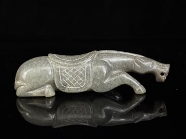 An Exquisite White Jade Horse Ornament