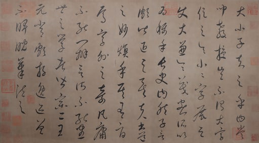 An Fabulous Chinese Ink Calligraphy By Paper