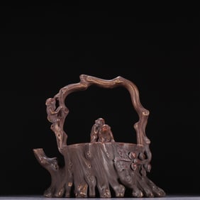 An Exquisite  Purple Sands Monkey Pattern Peach Pattern Ewer