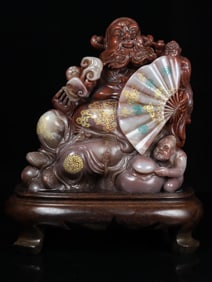 An Exquisite Shoushan Stone Figure Ornament