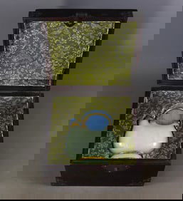 An Exquisite White Jade Cover with Gold Horse Pattern Ewer