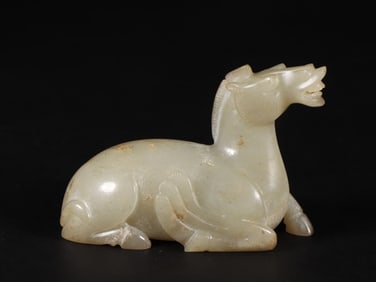 An Exquisite White Jade Horse Ornament