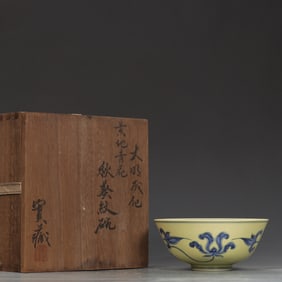 An Exquisite Blue and White Lotus Pattern Bowl