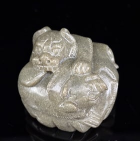 An Exquisite White Jade Tiger Ornament