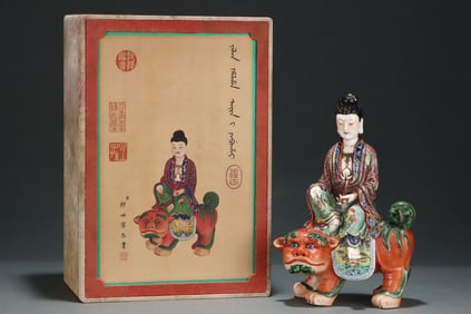 A Exquisite Enamel Buddha Statue Ornament