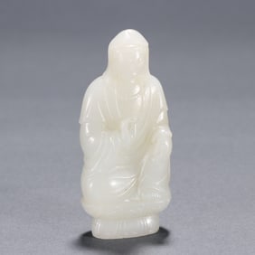A Exquisite Hotan Jade Avalokitesvara Ornament