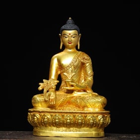 A Exquisite Gilt Bronze Buddha Statue