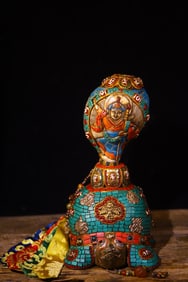 A Exquisite Meteorite Carved Inlaid Dzi bead Tortoise Ornament