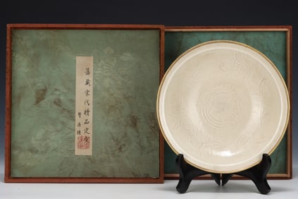 A Exquisite Ding yao Flower Pattern Plate