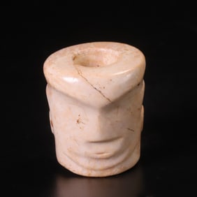 An Archaic Gaogu Jade Figure Ornament
