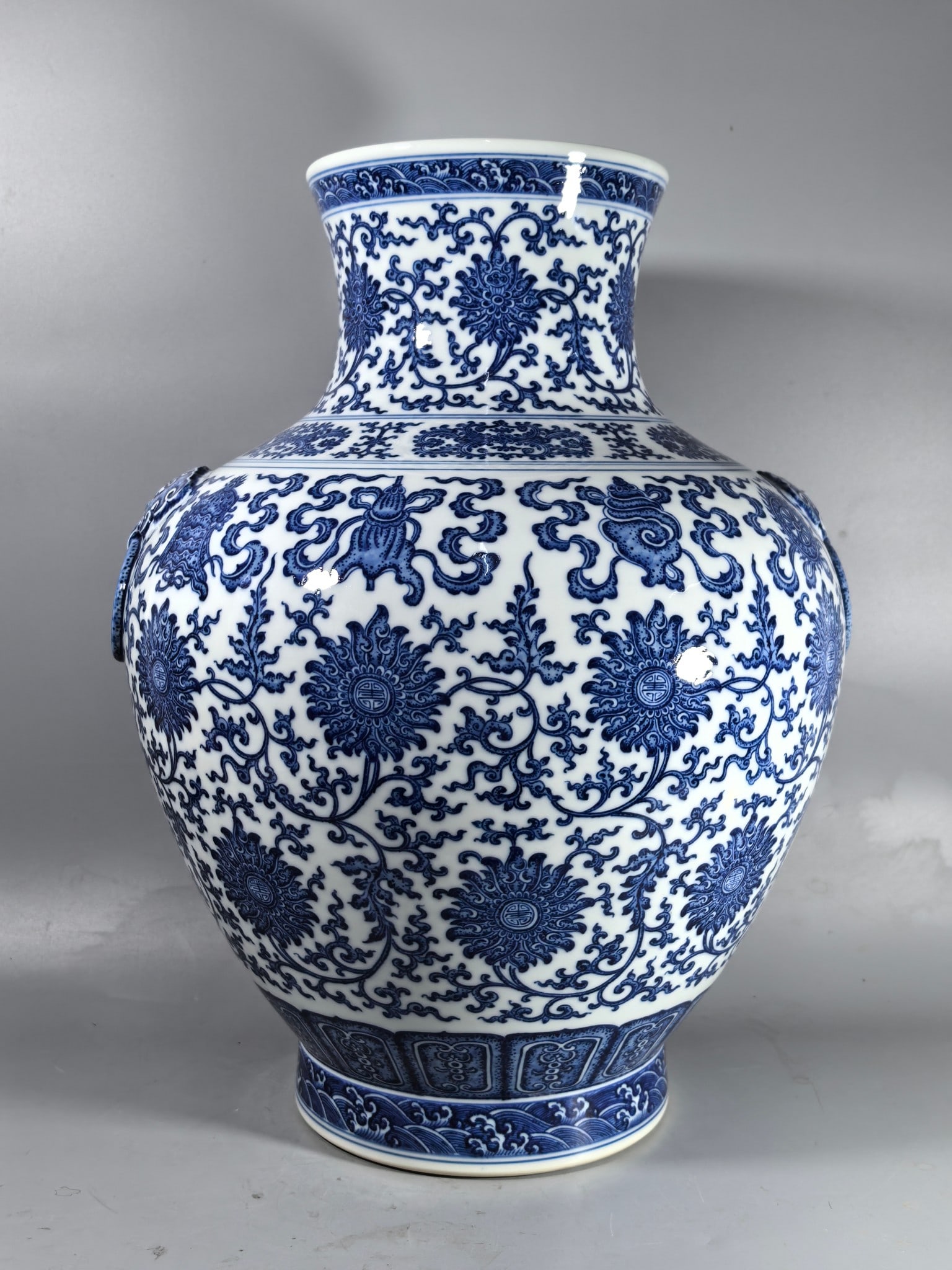 A Exquisite Blue and White Lotus Pattern Vase (1 of 9)