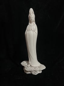 A Exquisite Blanc-De-Chine Statue of Avalokitesvara Ornament