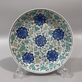 A Exquisite Doucai Lotus Pattern Plate
