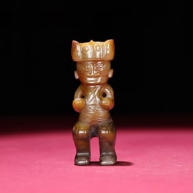 A Exquisite Hotan Jade Human-Shaped Ornament