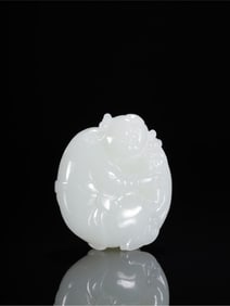 A Rare Hotan Jade Figure-Shaped Ornament