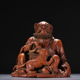 A Exquisite Bamboo Carving Arhat Ornament