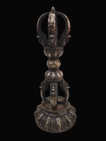 A Exquisite Gilt Silver Bronze Vajra Ornament