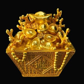 A Exquisite Gilt Bronze Cornucopia Censer