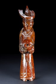 A Exquisite Hotan Jade Human-Shaped Ornament