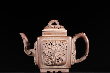 A Exquisite Purple Sands Plum Flower Pattern Ewer