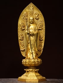 A Exquisite Gilt Bronze Buddha Statue