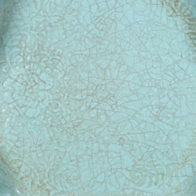 A Exquisite Turquoise-Glazed Green Ground Lotus and Flower Pattern Brush Washer