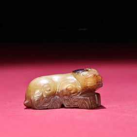 A Exquisite Hotan Jade Tiger Ornament