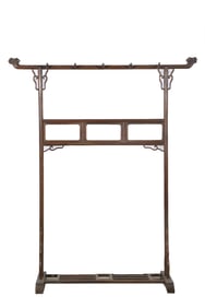 A Huge Huanghuali Wood Ganoderma Lucidum Pattern Hatstand