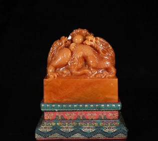 A Exquisite Shoushan Tianhuang Stone Dragon Seal