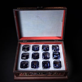 A Set of Exquisite Blue Diamond