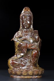 A Exquisite Hotan Jade Avalokitesvara Ornament