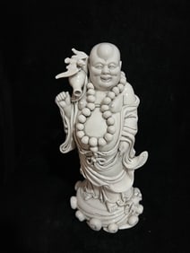 A Exquisite Blanc-De-Chine Buddha Statue Ornament