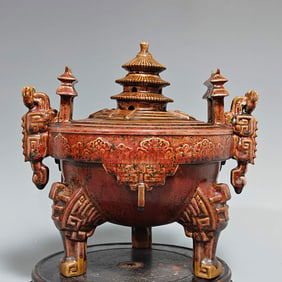 A Exquisite Jun yao Porcelain Flambe Glazed Tripod Censer