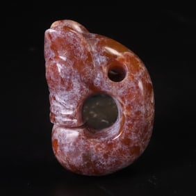 An Archaic Gaogu Jade Pig-Dragon