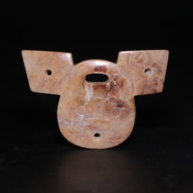 A Exquisite Archaic Jade Pig-Shaped Ornament