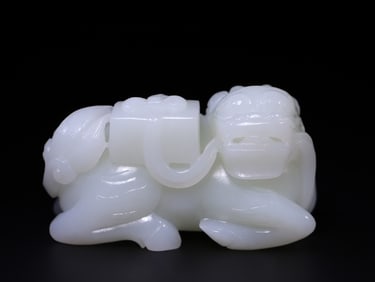 A Exquisite Hetian Jade Kylin Ornament