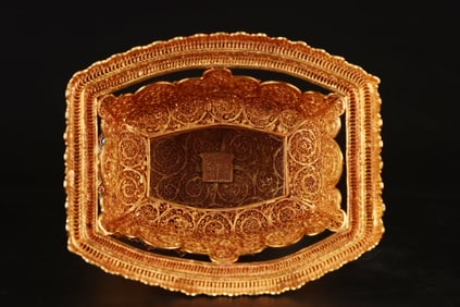 A Exquisite Gilt Bronze Auspicious Beast Seal