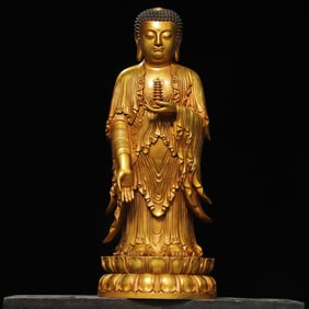 A Exquisite Gilt Bronze Buddha Statue