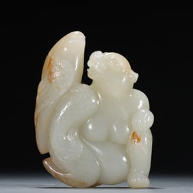 A Exquisite Hotan Jade Bear Ornament