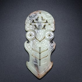 A Exquisite Hotan Jade Human-Shaped Ornament