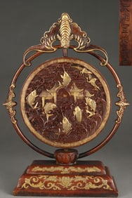 A Exquisite Gilt Bronze Fish and Lotus Pattern Ornament