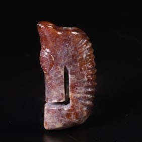 An Archaic Gaogu Jade Pig-Dragon