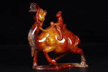 A Exquisite Hetian Jade Camel Ornament