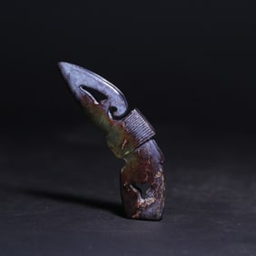 A Exquisite Archaic Jade Dagger-Shaped Ornament
