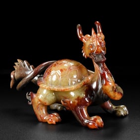 A Exquisite Hetian Jade Tortoise Ornament