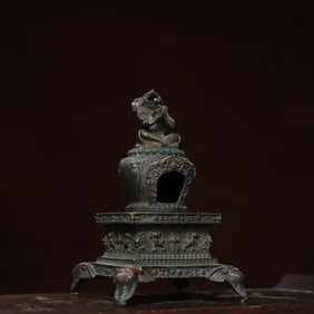 A Exquisite Bronze Human-Shaped Censer