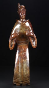A Exquisite Hotan Jade Human-Shaped Ornament