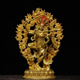 A Exquisite Gilt Bronze Buddha Statue