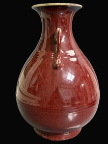 A Exquisite Flambe Glazed Double-Ears Vase